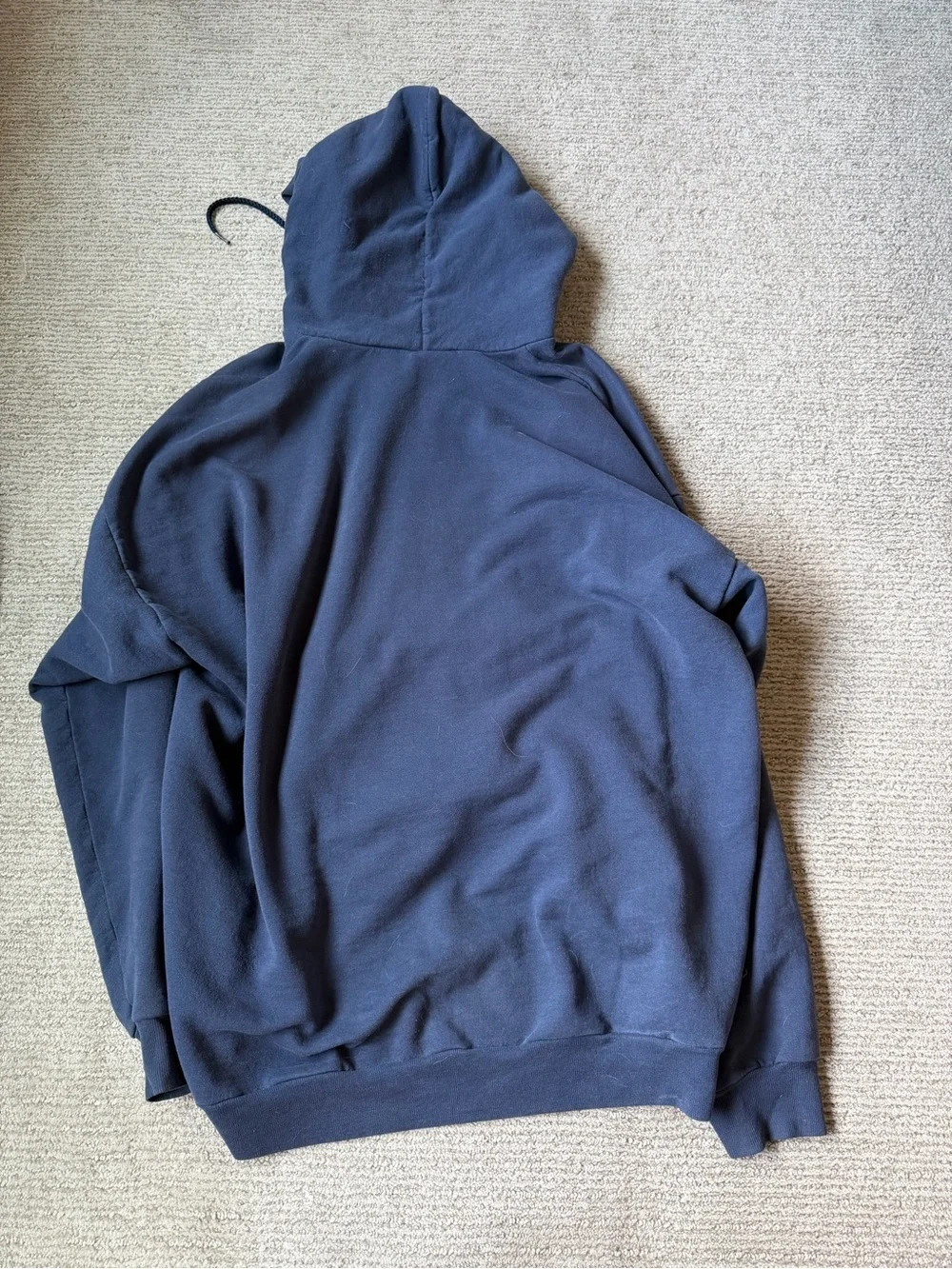 Men's Navy Blue Hooded Sweatshirt - Unbranded
